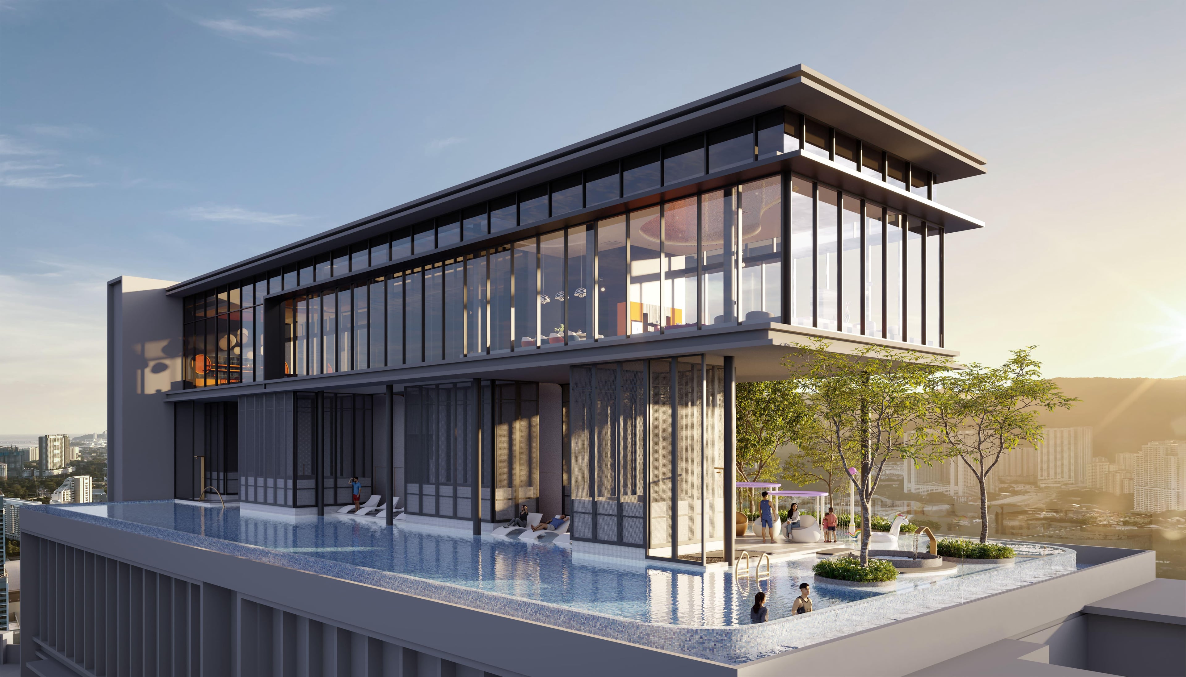 Supplied Astral Lagoon / Sky Pool rendering, Levels 51–52